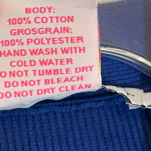 Gretchen Scott ladies cardigan sweater blue gold small knit casual everyday - Picture 5 of 10